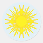 Here Comes The Son Boy Baby Shower Runder Aufkleber (Vorderseite)