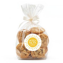 Here Comes The Son Boy Baby Shower Runder Aufkleber