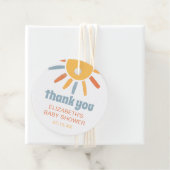 Here Comes The Son Boy Baby Shower Thankyou Geschenkanhänger (Beispiel)