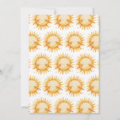 Here Comes The Son Cute Sunshine Boy Baby Shower Einladung (Rückseite)