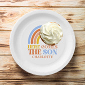 Here Comes The Son Regenbogen-Junge-Baby-Party Pappteller
