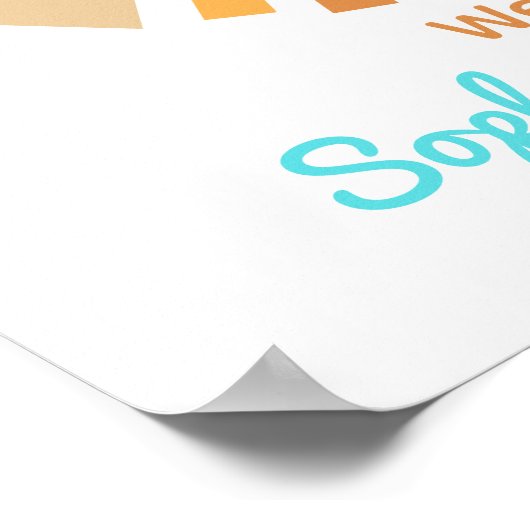 Here Comes The Son, Retro Boho Sunshine Welcome Poster (Ecke)