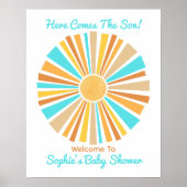 Here Comes The Son, Retro Boho Sunshine Welcome Poster (Vorne)