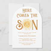Here Comes The Son Sunshine Baby Shower Arch Einladung (Vorderseite)