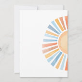 Here Comes the Son Sunshine Baby Shower Invitation Einladung (Rückseite)