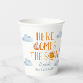 Here Comes The Son Sunshine Baby Shower Pappbecher