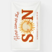 Here Comes The Son Sunshine Boho Boy Baby Shower Banner (Vertikal)