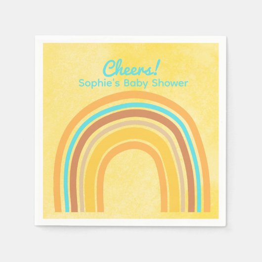 Here Comes The Son, Yellow Retro Rainbow Serviette (Vorderseite)