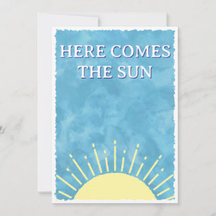 Here Comes The Sun Aquarell-Baby-Shower-Einladung Einladung