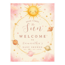 Here Comes the Sun Baby Girl Shower Begrüßungspost