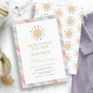 Here Comes The Sun Baby Shower Einladung