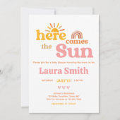 Here comes the Sun Baby Shower Einladung (Vorderseite)