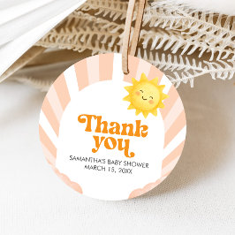 Here Comes the Sun Baby Shower Favor Tags Geschenkanhänger