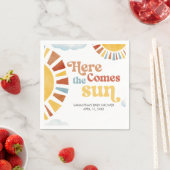 Here Comes the Sun Baby Shower Serviette (Beispiel)