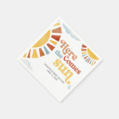 Here Comes the Sun Baby Shower Serviette (Ecke)