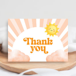 Here Comes the Sun Baby Shower Thank You Card Dankeskarte