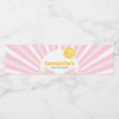 Here Comes the Sun Baby Shower Wasserflaschenetikett (Einzelnes Label)