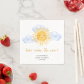 Here Comes The Sun Boho Baby Shower  Serviette (Beispiel)