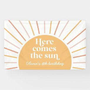Here Comes the Sun Boho Sonnenschein Geburtstag Banner