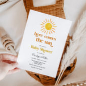 Here Comes the Sun Boy Baby Shower Invitation Einladung
