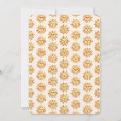 Here Comes the Sun Modern Boho Sun Baby Shower Einladung (Rückseite)