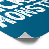 Here Comes The Tickle Monster Funny Tickling Laugh Poster (Ecke)