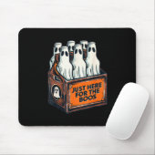 Here For The Boos Halloween 6 Pack Booze Ghost Bee Mousepad (Mit Mouse)
