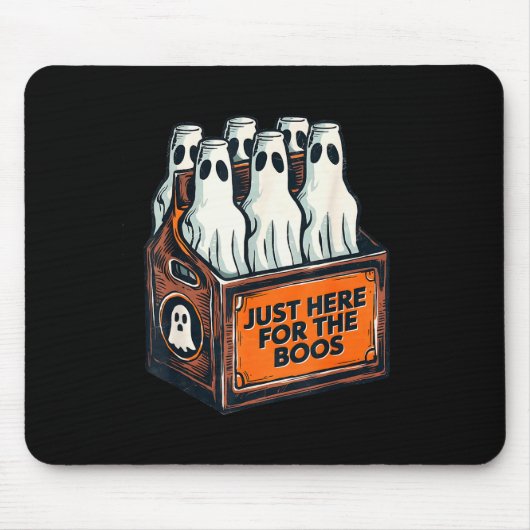 Here For The Boos Halloween 6 Pack Booze Ghost Bee Mousepad (Vorne)