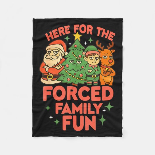 Here For The Forced Family Fun 2025 Family Matchin Fleecedecke (Vorderseite)