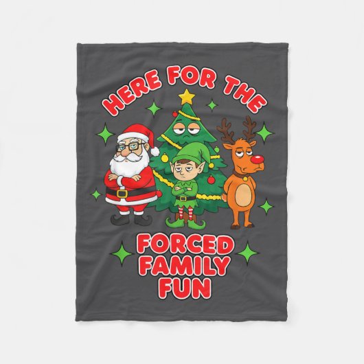 Here For The Forced Family Fun 2025 Family Matchin Fleecedecke (Vorderseite)