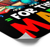 Here For The Math Cute T-rex Counting Number Math  Poster (Ecke)