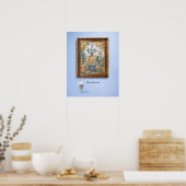 Here for You – Framed Floral Robot Poster (Küche)