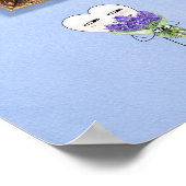 Here for You – Framed Floral Robot Poster (Ecke)