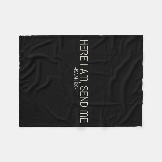 Here I Am Send Me  Fleecedecke (Vorderseite (Horizontal))