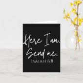 Here I Am Send Me Isaiah 6_8 Bible Verse Christian Karte (Gelbe Blume)