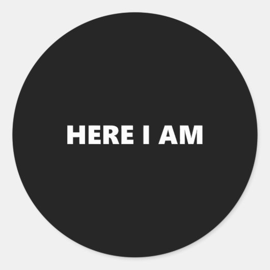 Here I Am Send Me Isaiah 6_8 Christian Faith Bible Runder Aufkleber (Vorderseite)