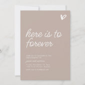 Here is To Forever Engagement Party Invite Einladung (Vorderseite)