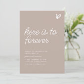 Here is To Forever Engagement Party Invite Einladung (Stehend Vorderseite)
