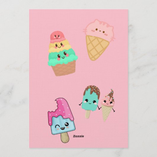 Here’s the Scoop Ice Cream Birthday Invite Einladung (Rückseite)