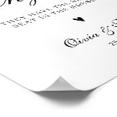 Here’s To Our Angels Minimalist Wedding Memorial Poster (Ecke)