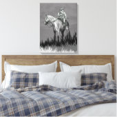 "Here There Be Knights" Kunstdruck von Jaime Munt Leinwanddruck (Insitu (Schlafzimmer))
