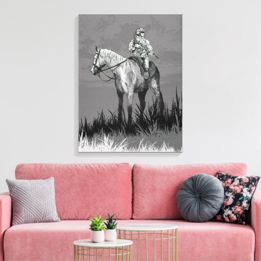 "Here There Be Knights" Kunstdruck von Jaime Munt Leinwanddruck (Insitu (Wohnzimmer))