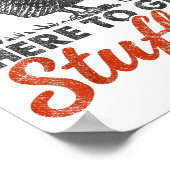 Here To Get Stuffed Turkey Funny Thanksgiving Turk Poster (Ecke)