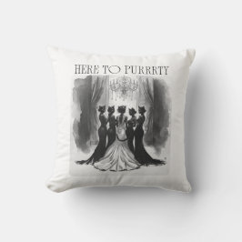 Here to Purrrty – Cat Bridal Party Bachelorette Kissen