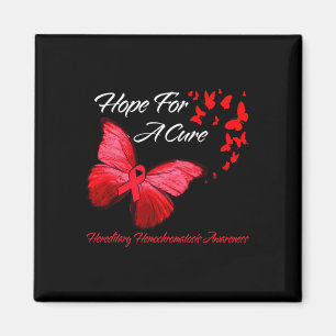 Hereditäre Hemochromatose Awareness Butterfly Red Magnet