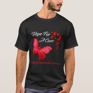 Hereditäre Hemochromatose Awareness Butterfly Red T-Shirt