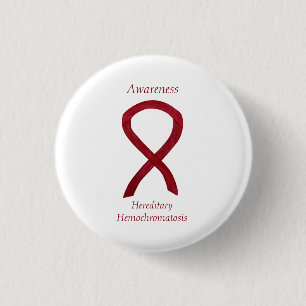 Hereditäre Hemochromatose Awareness Ribbon Button
