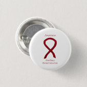 Hereditäres Hemochromatose Awareness Ribbon Button (Vorne & Hinten)