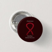 Hereditäres Hemochromatose Awareness Ribbon Button (Vorne & Hinten)