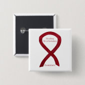 Hereditäres Hemochromatose Awareness Ribbon Button (Vorne & Hinten)